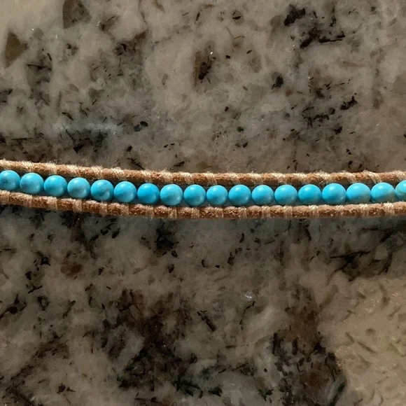 DESIGNER CHAN LUU FABULOUS LEATHER WRAP BRACELET! AUTH BEADS AND